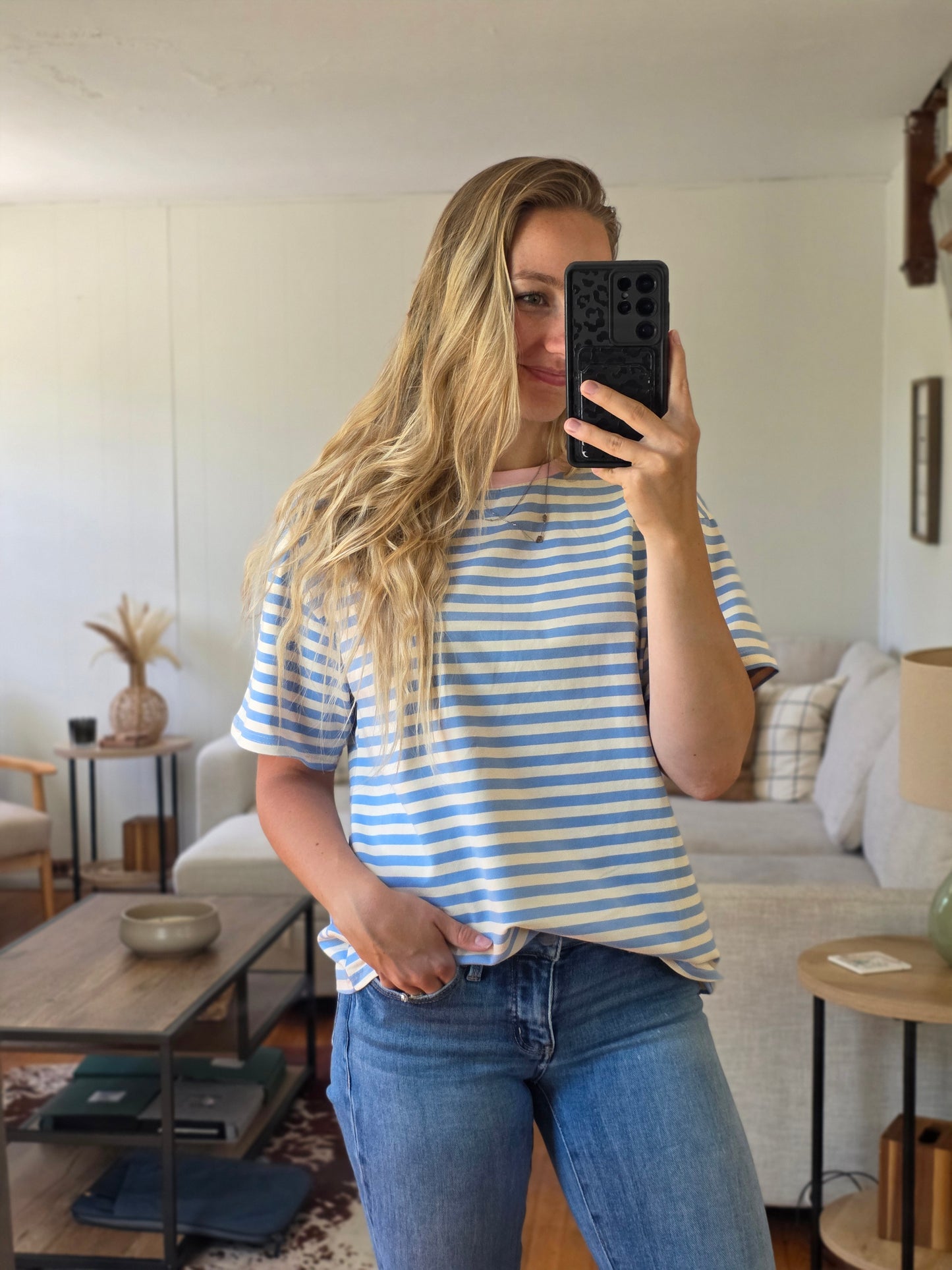 Blue Skies Striped Top