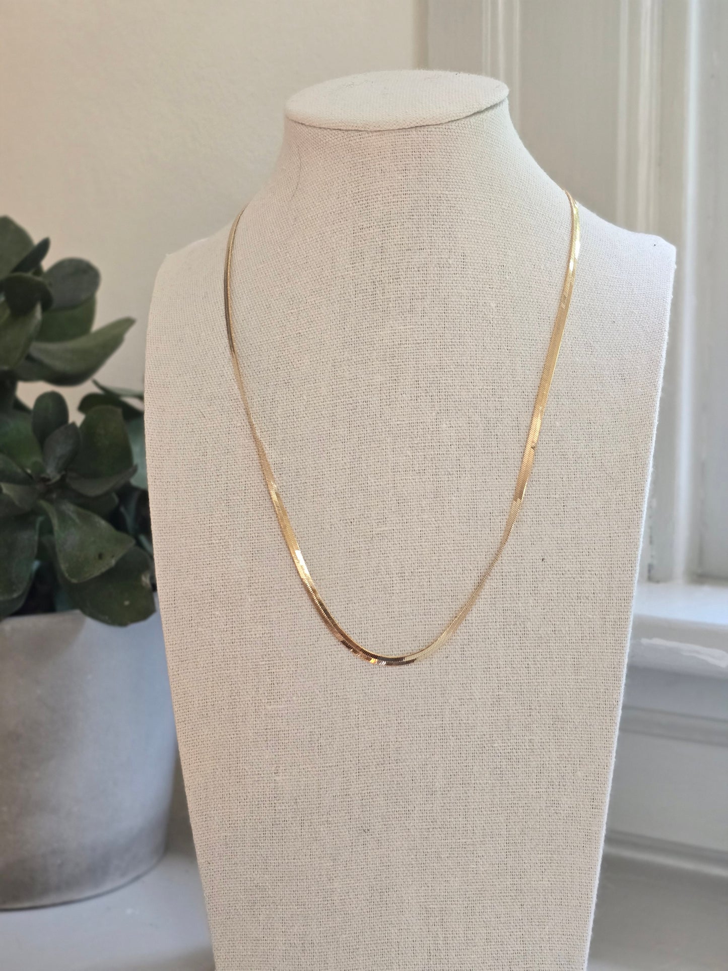 Jade Herringbone Necklace