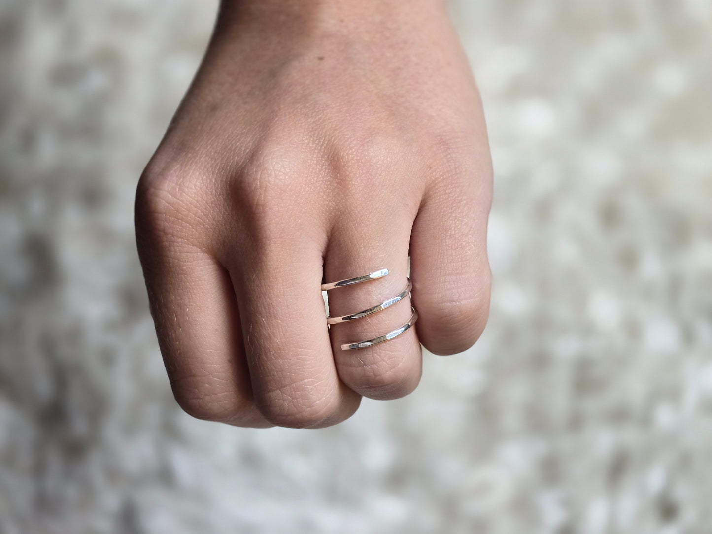 Hammered Wrap Ring