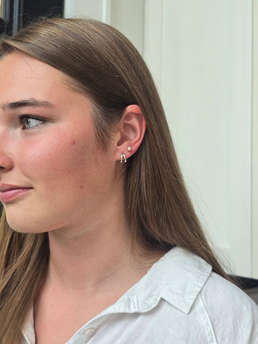 Sadie Double Band Hoops