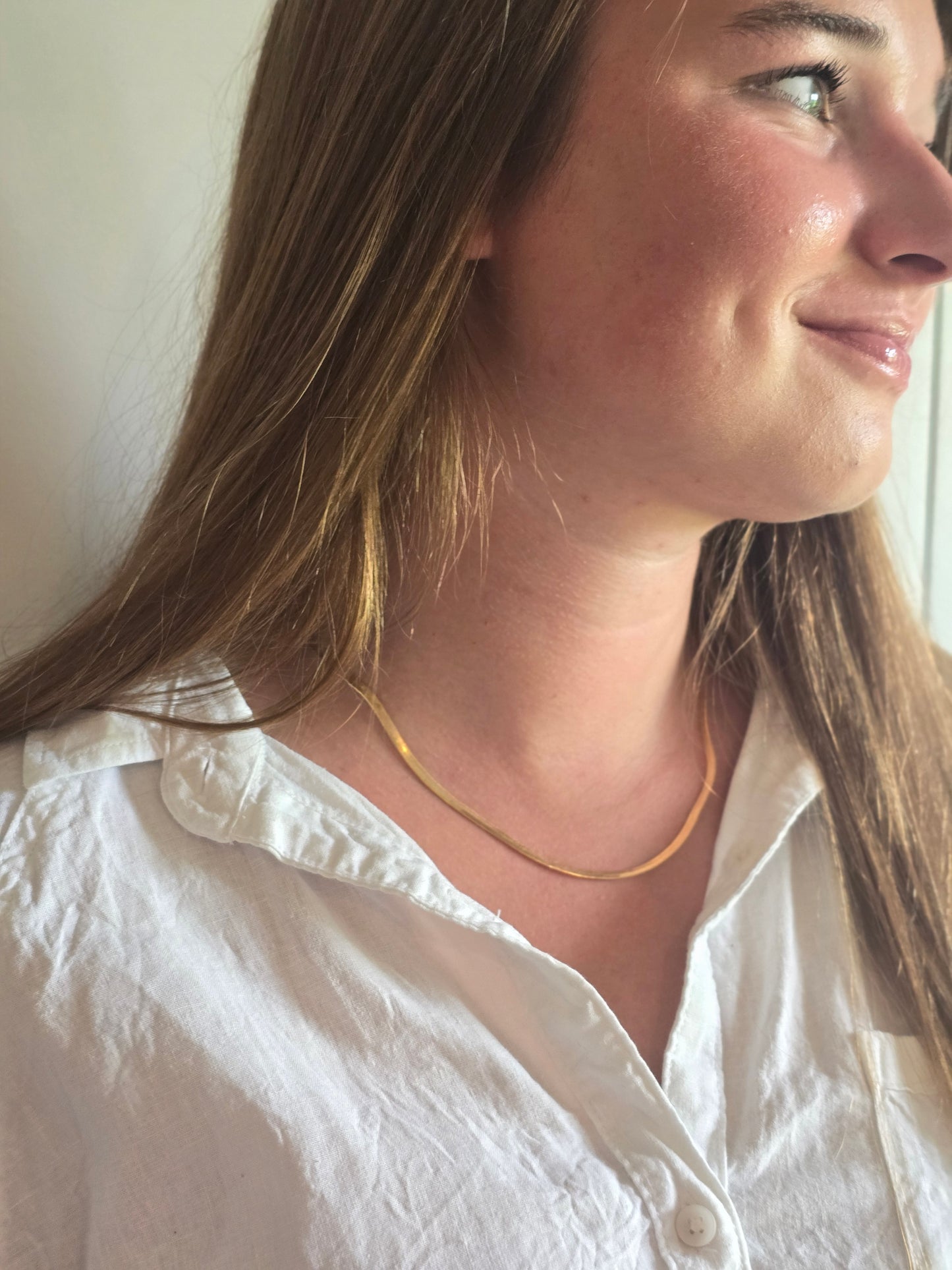 Jade Herringbone Necklace